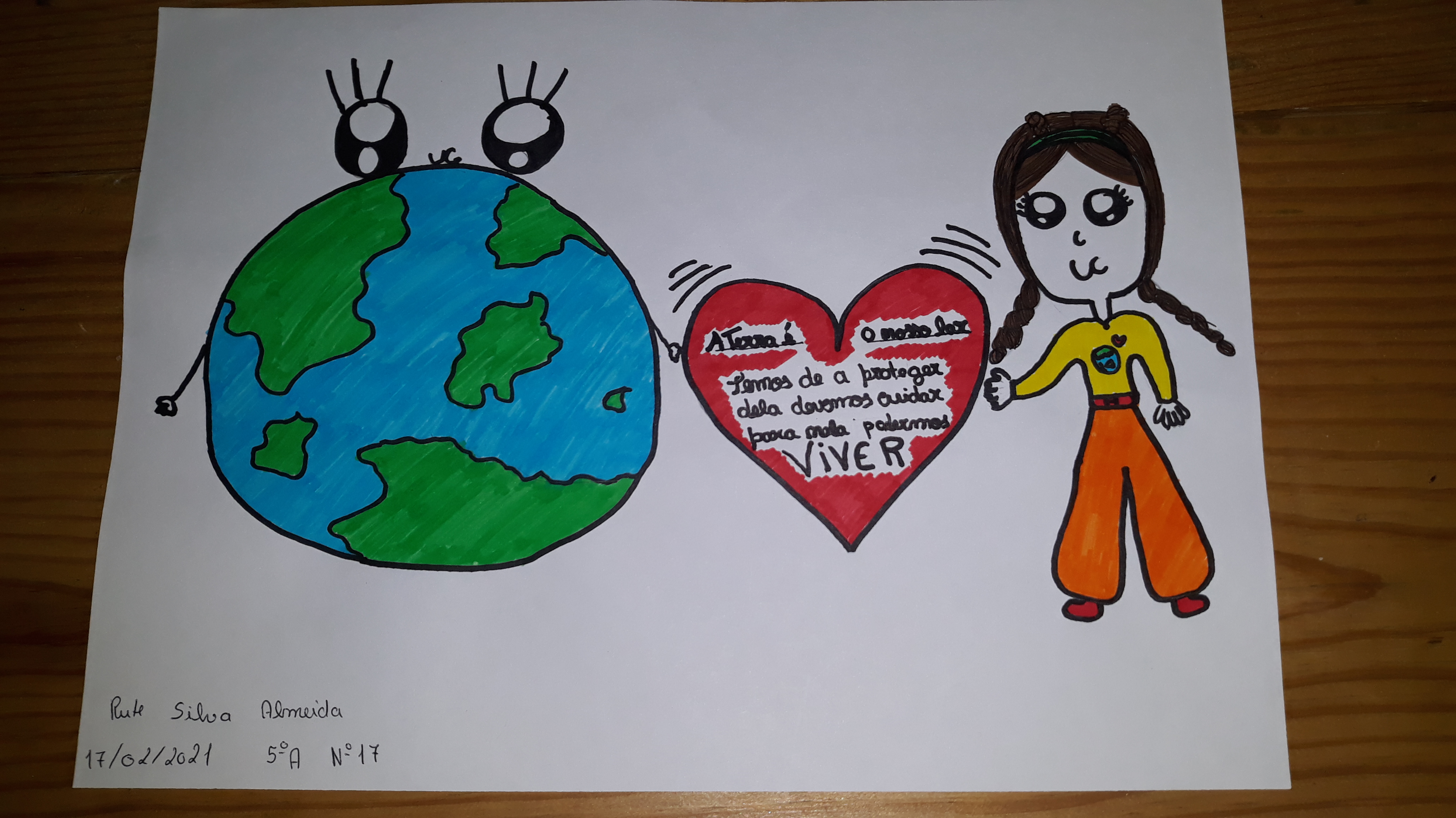 Rute Silva Almeida, 5º ano<br/><br/>A Terra é o nosso lar<br />
Temos de a proteger<br />
dela devemos cuidar<br />
para nela podermos<br />
Viver